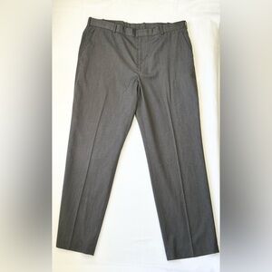 Perry Ellis Classic Fit Dress Pants 40x32 Gray Herringbone Career Office